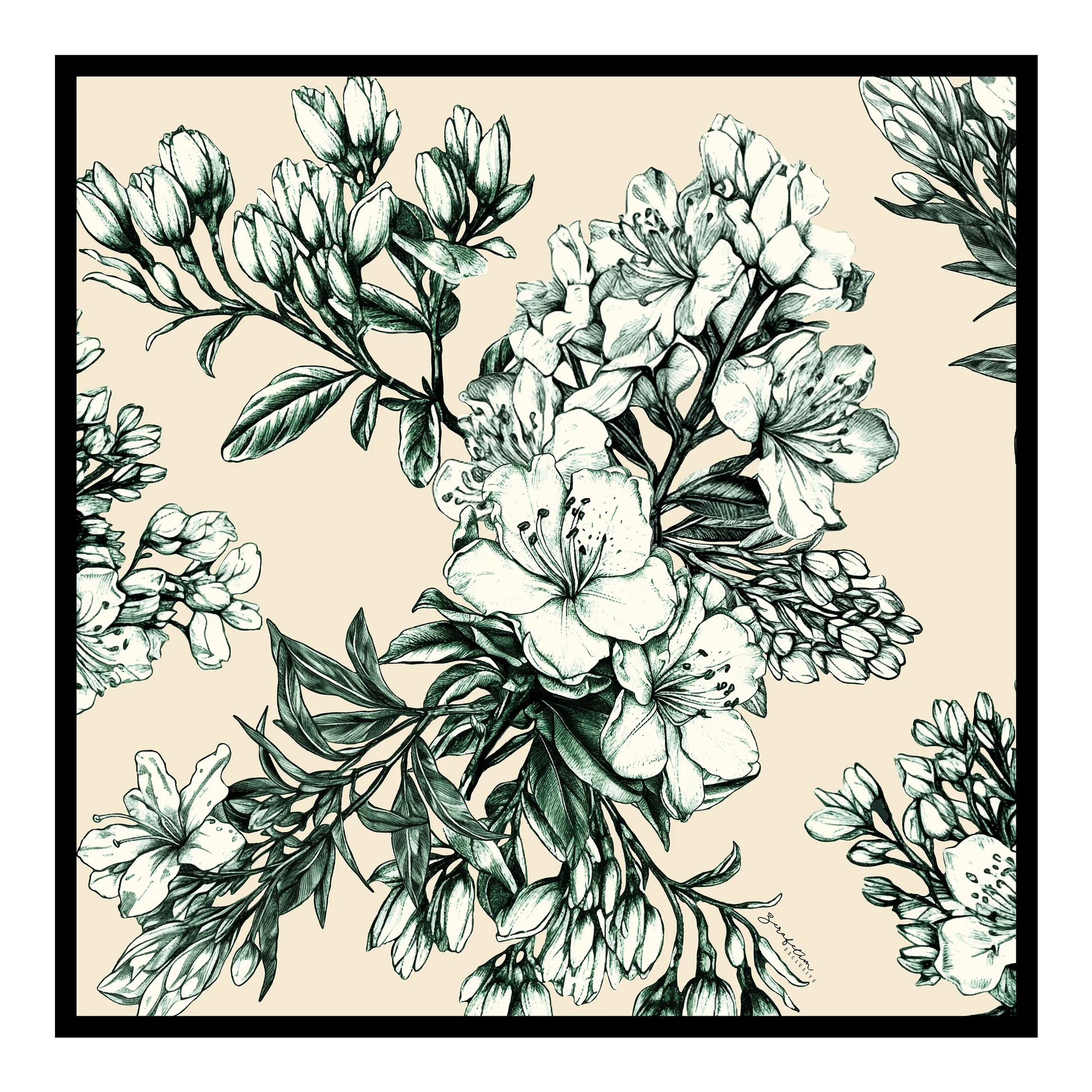 Bahar Desen 2 Twill İpek Eşarp