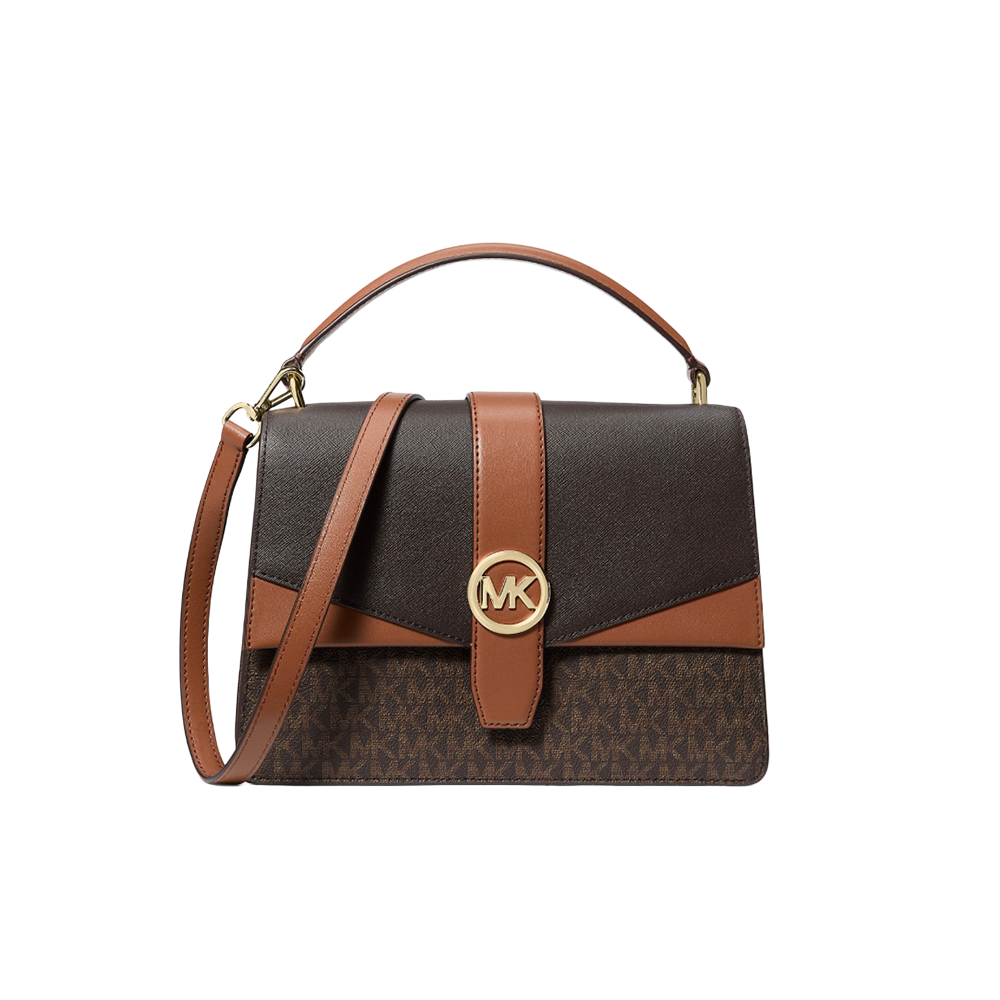 Michael Kors Greenwich Medium Signature Logo Satchel