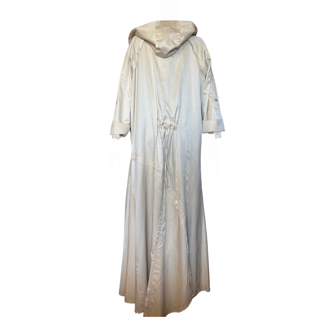 Aslı – Ekru Renkli Bağcıklı Kaftan