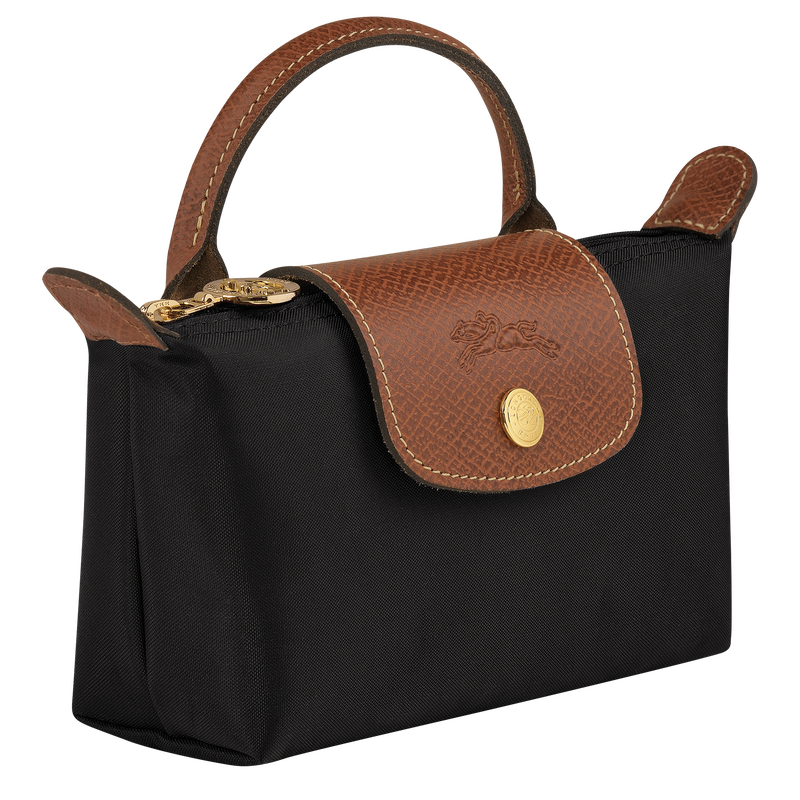 LONGCHAMP LE PLIAGE ORIGINAL POUCH WITH HANDLE BLACK XS