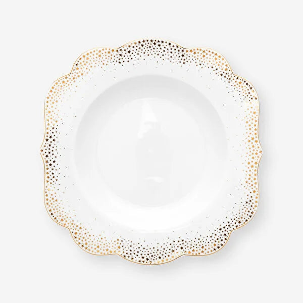 Pip Studio Royal Gold White Beyaz Porselen Çukur Tabak 51001398