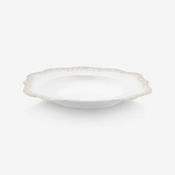 Pip Studio Royal Gold White Beyaz Porselen Çukur Tabak 51001398 #TİCSBRANDS#