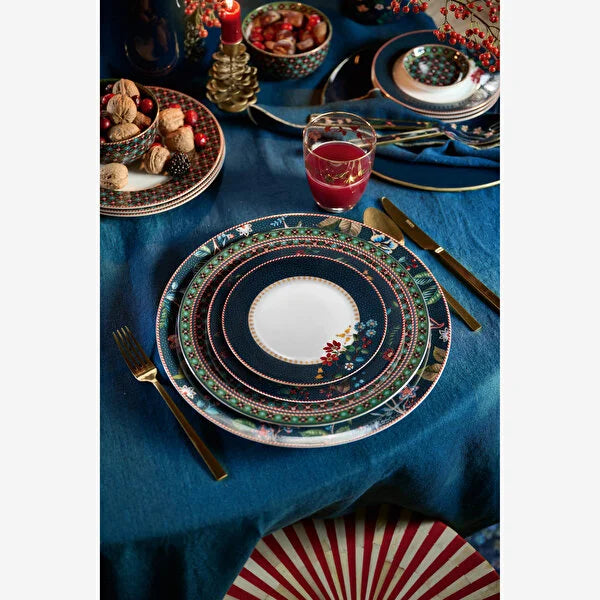Pip Studio Berry Blues Mavi Porselen Pasta Tabağı 51001480