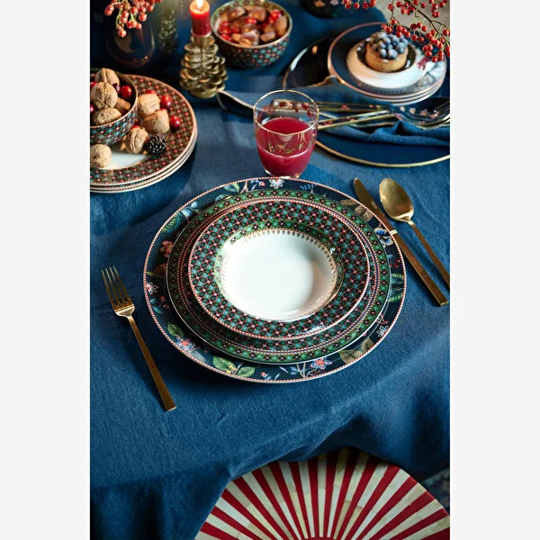 Pip Studio Berry Blues Yeşil Porselen Çukur Tabak 51001482