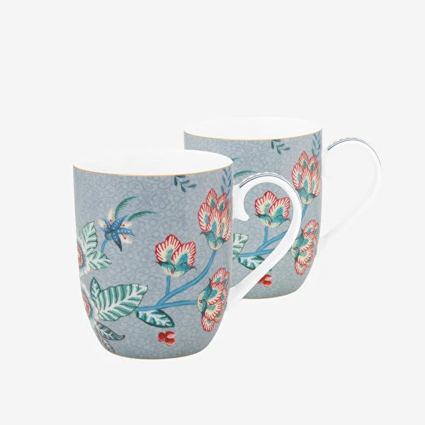 Pip Studio Flower Festival Mavi Porselen Kupa Seti 51002312 #TİCSBRANDS#
