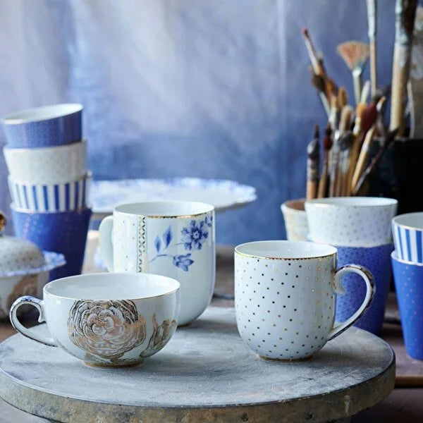 Pip Studio Royal White Mavi Beyaz Porselen Çay Fincanı 51004035 #TİCSBRANDS#