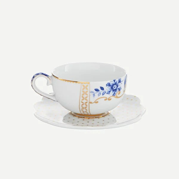 Pip Studio Royal White Mavi Beyaz Porselen Kahve Fincanı 51004036