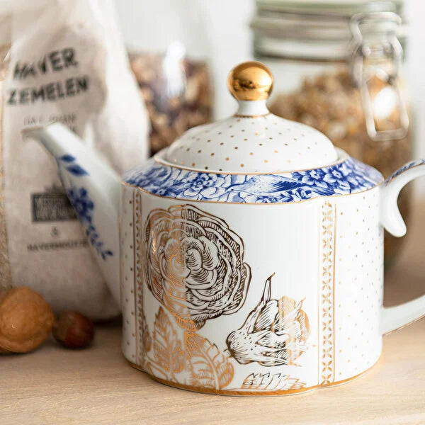 Pip Studio Royal White Mavi Beyaz Porselen Demlik 51005021