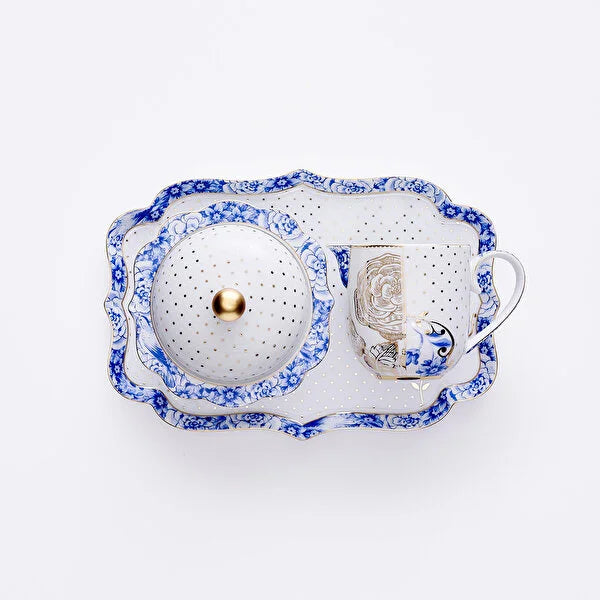 Pip Studio Royal White Mavi Beyaz Porselen Şekerlik 51008021