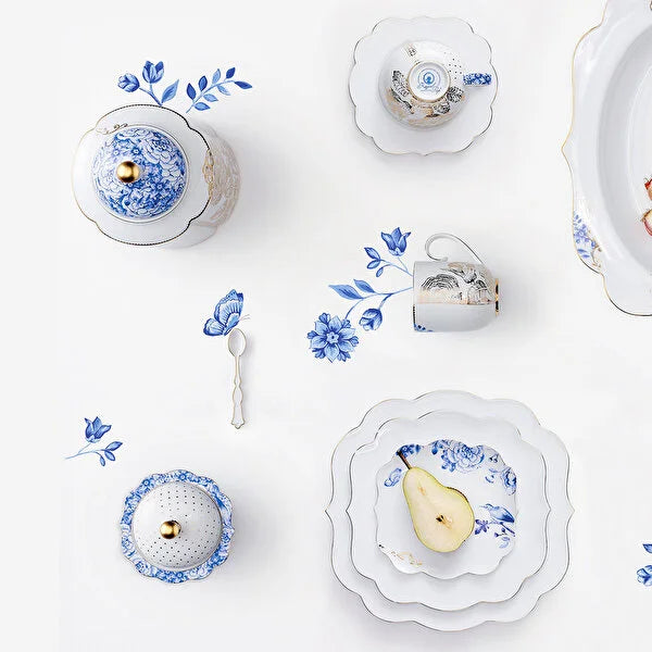 Pip Studio Royal White Mavi Beyaz Porselen Çay Tabağı 51013014