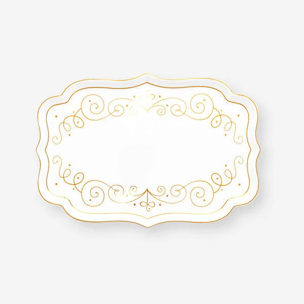 Pip Studio Royal Gold White Beyaz Porselen Tepsi 51018154