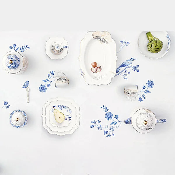 Pip Studio Royal White Mavi Beyaz Porselen Kase 51103103