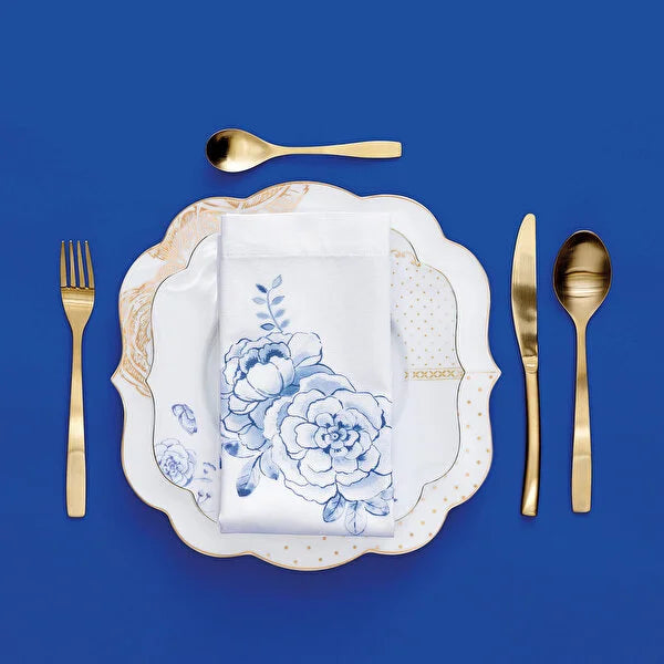 Pip Studio Royal White Mavi Beyaz Porselen Yemek Tabağı 51001133