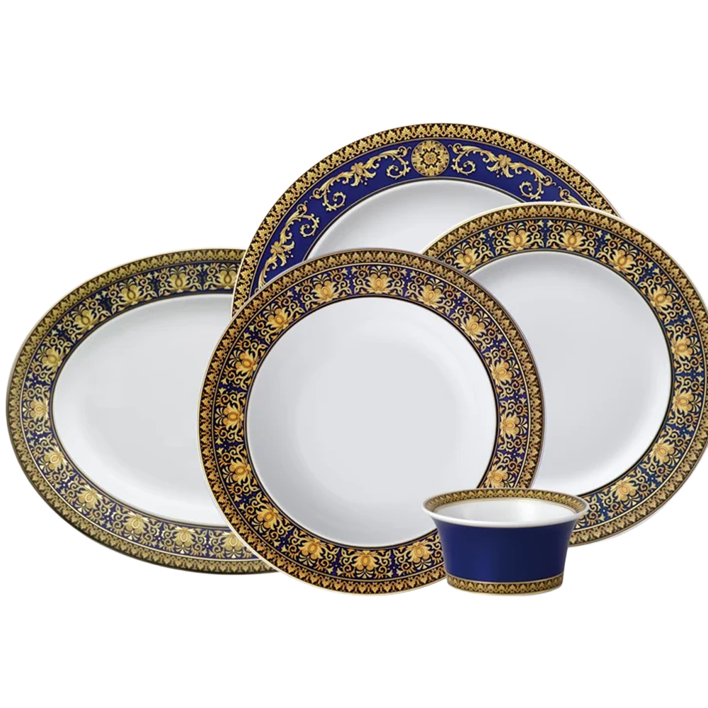 VERSACE MEDUSA BLUE YEMEK TAKIMI