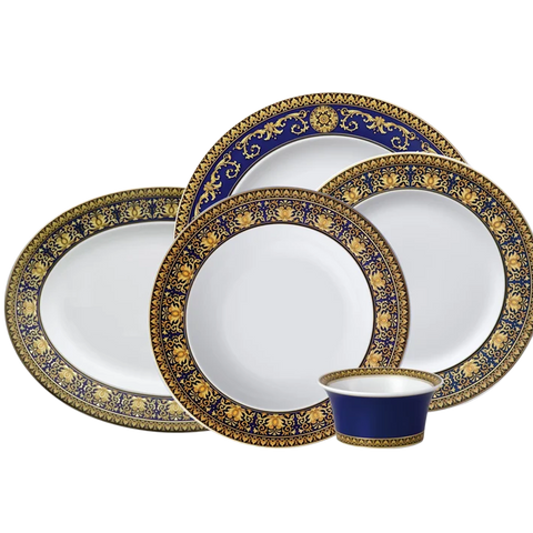 VERSACE MEDUSA BLUE YEMEK TAKIMI