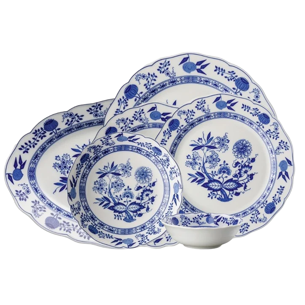 Hutschenreuther BLAU ZWİEBELMUSTER YEMEK TAKIMI