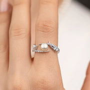 43 İnci Taşlı Gümüş Yüzük #TİCSBRANDS#