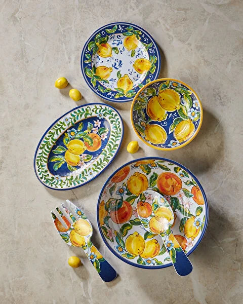 Chiara Alessi Capri Mavi Melamin Servis Seti CAMHH1040BL