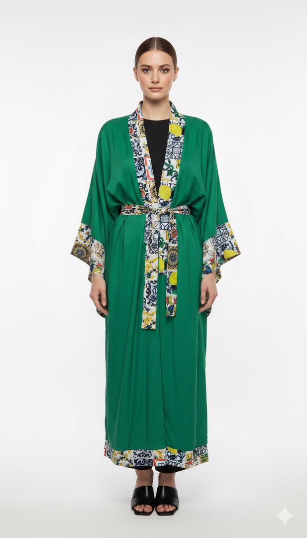 Yeşil Renkli Kimono