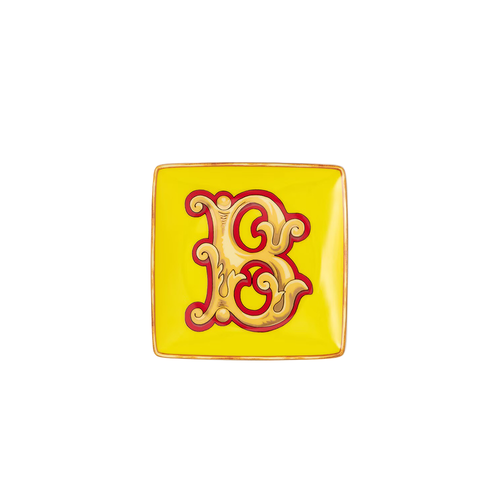 Alphabet B Harfli Porselen Dekoratif Tabak 12 cm