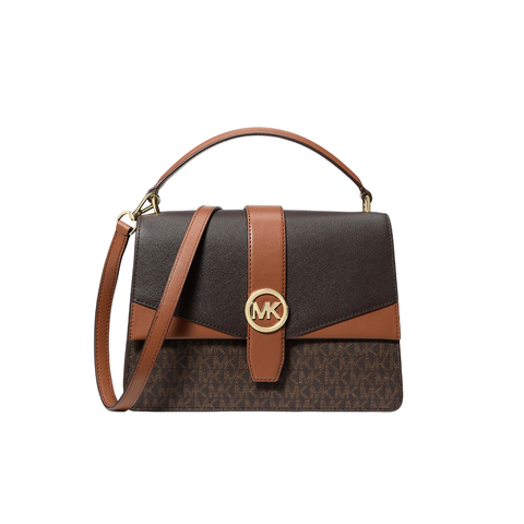 Michael Kors Greenwich Medium Signature Logo Satchel