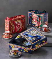 Chiara Alessi Capri Mavi Porselen Kahve Fincan Seti CAPFL2ECBL2