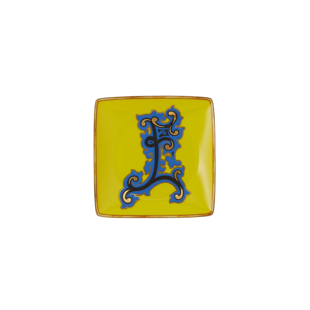 Alphabet E Harfli Porselen Dekoratif Tabak 12 cm