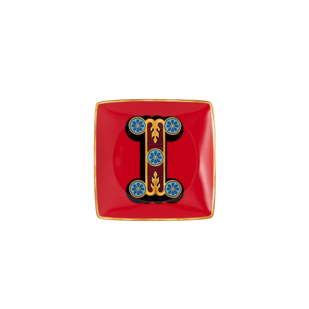 Alphabet I Harfli Porselen Dekoratif Tabak 12 cm