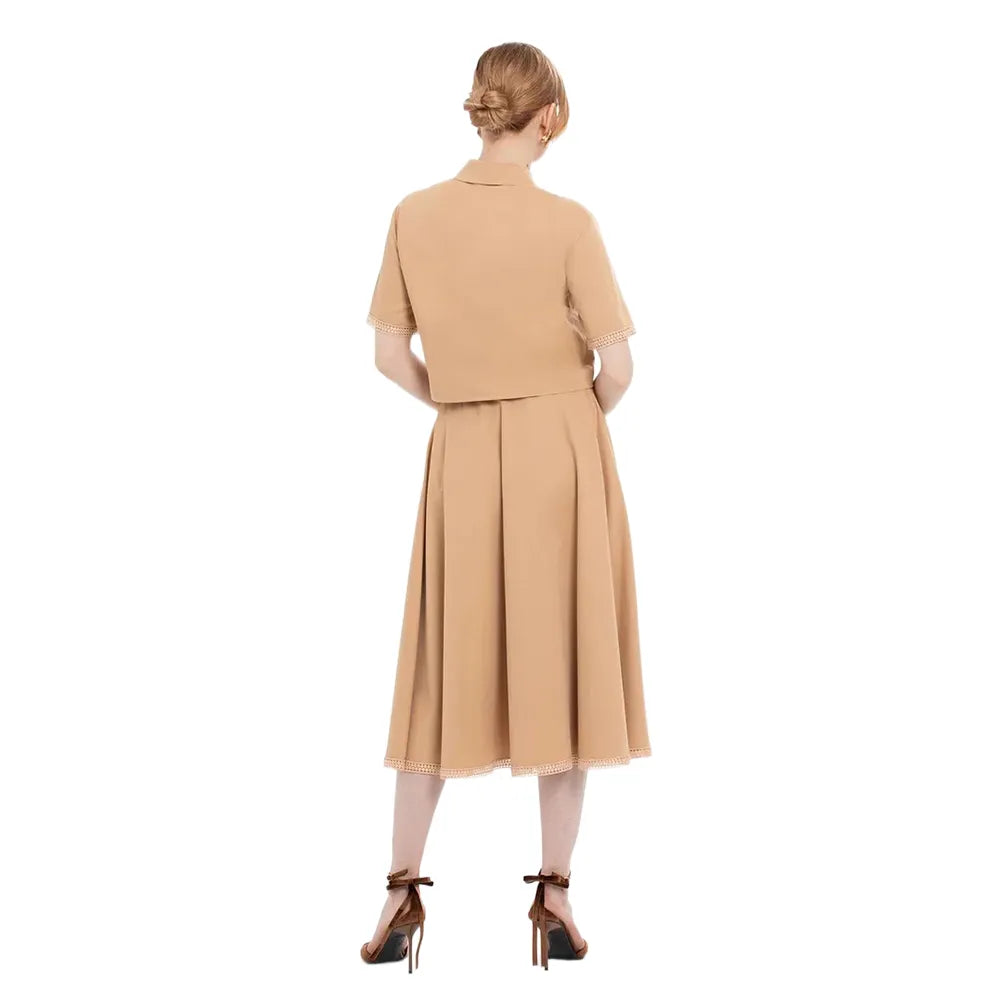 KİWE Kısa Kollu Gömlek Ve Midi Etekli Bej Takım mzkcb0-gy.myshopify.com KİWE Kısa Kollu Gömlek Ve Midi Etekli Bej Takım #TİCSBRANDS#