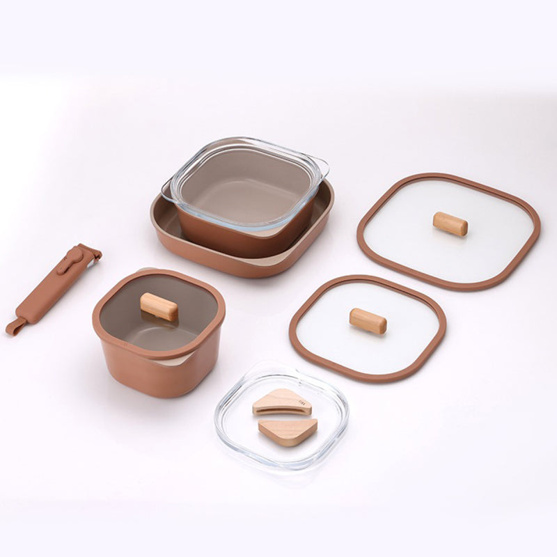 Neoflam Fika Comfort Terracota Tencere ve Tava Seti