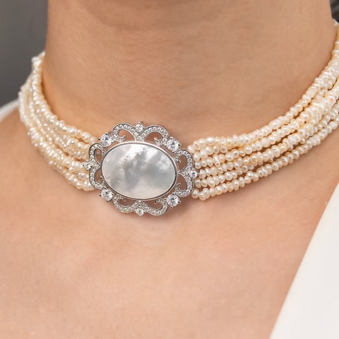 Barok İnci Choker Kolye